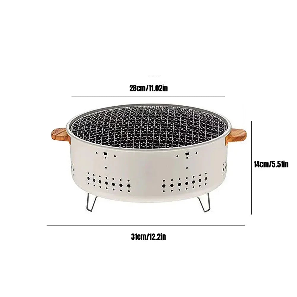 Grill Korean Charcoal Stainless Steel Split BBQ Non-stick Rack
