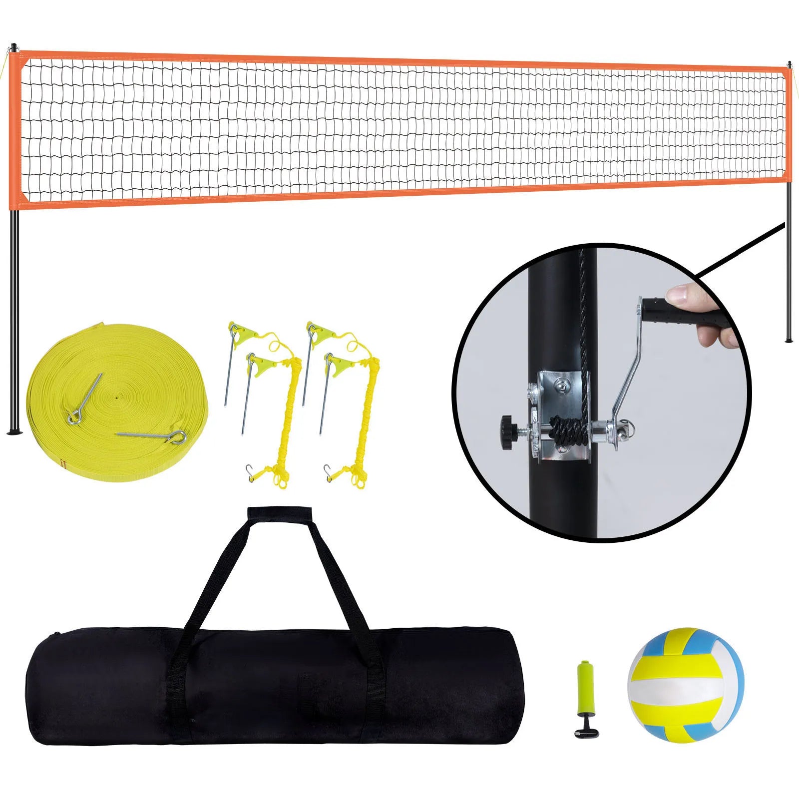 1.25-1.75inch Outdoor Volleyball Net System  Aluminum Poles