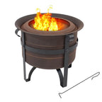 23-Inch Cauldron-Style Smokeless Wood-Burning Fire Pit