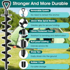 Ground Anchors Screw in Heavy Duty Ground Trampoline Stakes High Wind Tent