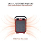 1500W Portable Electric Space Heater with Fan Ceramic Thermostat,