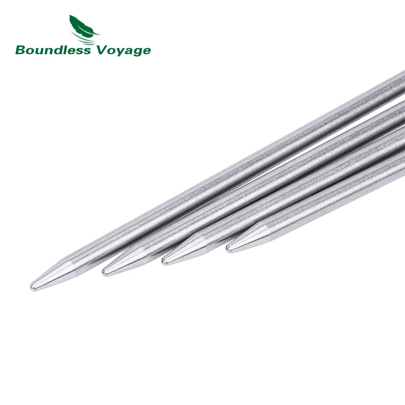 Boundless Voyage Titanium alloy Tent Pegs Camping   Ultralight