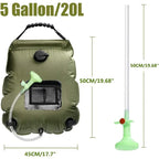 Solar Shower Bag, 5Gal(20L) Portable Solar Heating