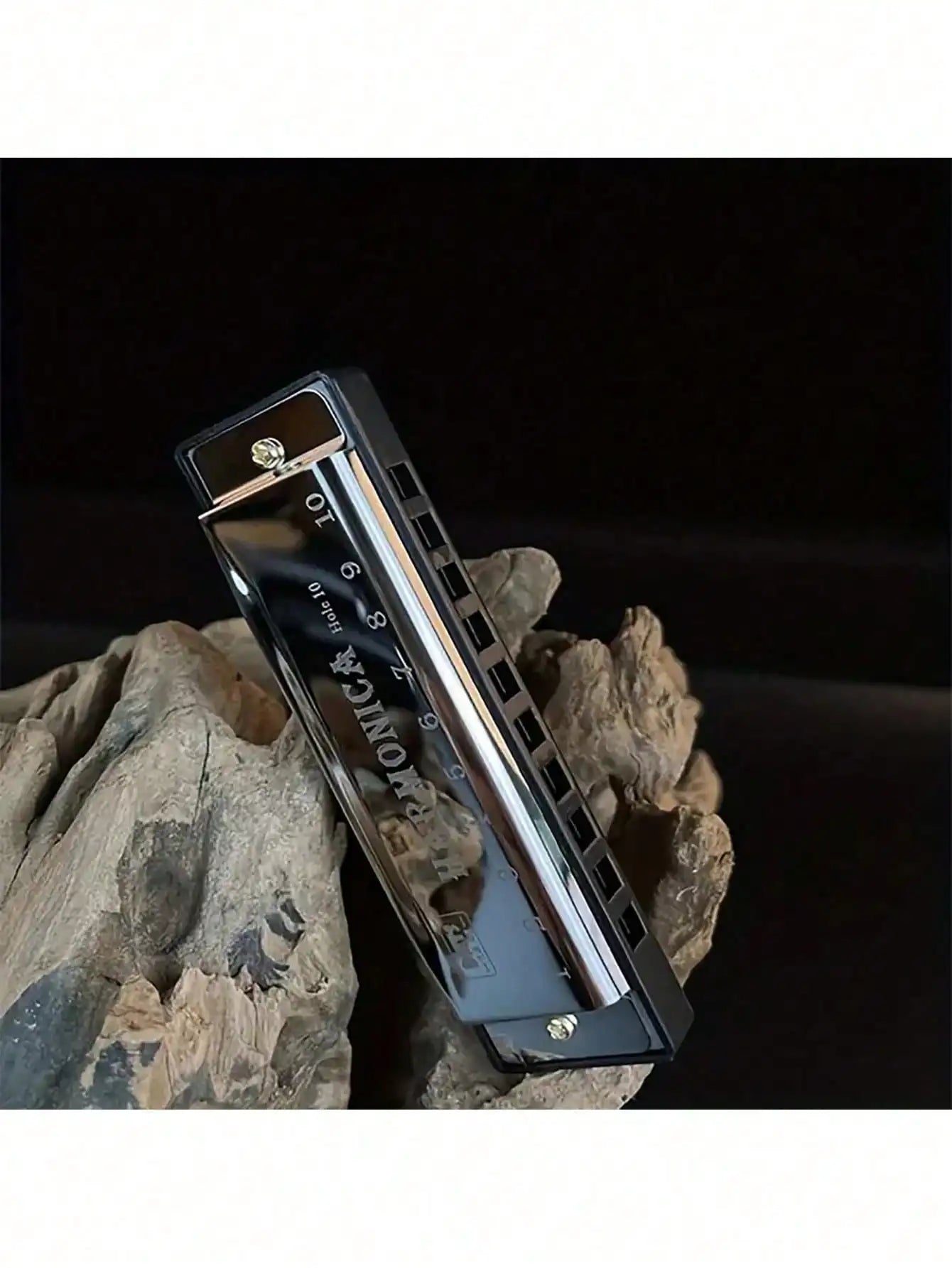 1pc Metal Diatonic 10-Hole Professional Blues Harmonica,