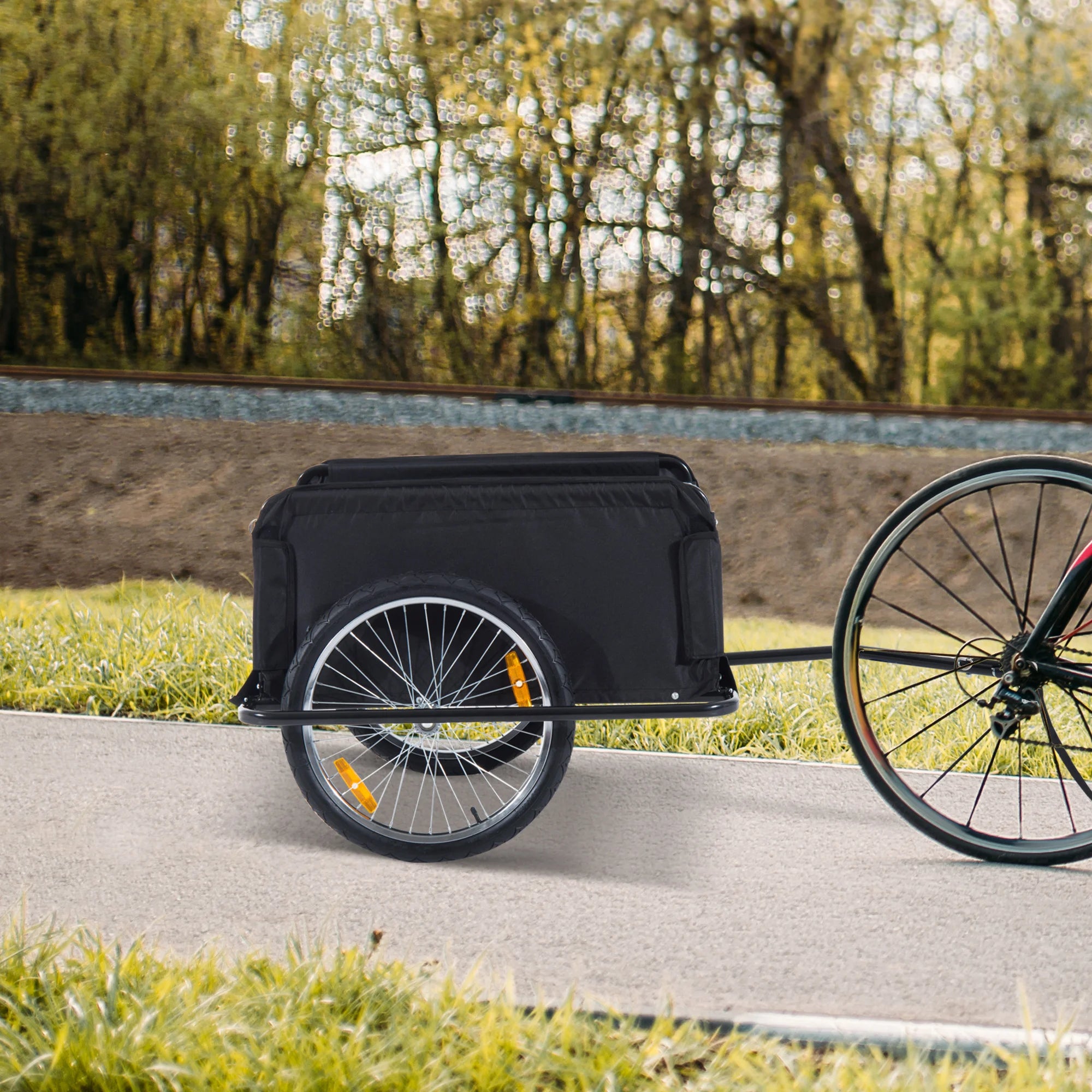 Elite Two-Wheel Bicycle Large Cargo Trailer , Folding