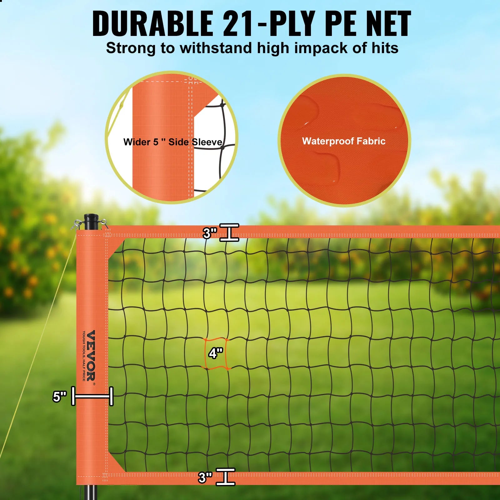 1.25-1.75inch Outdoor Volleyball Net System  Aluminum Poles