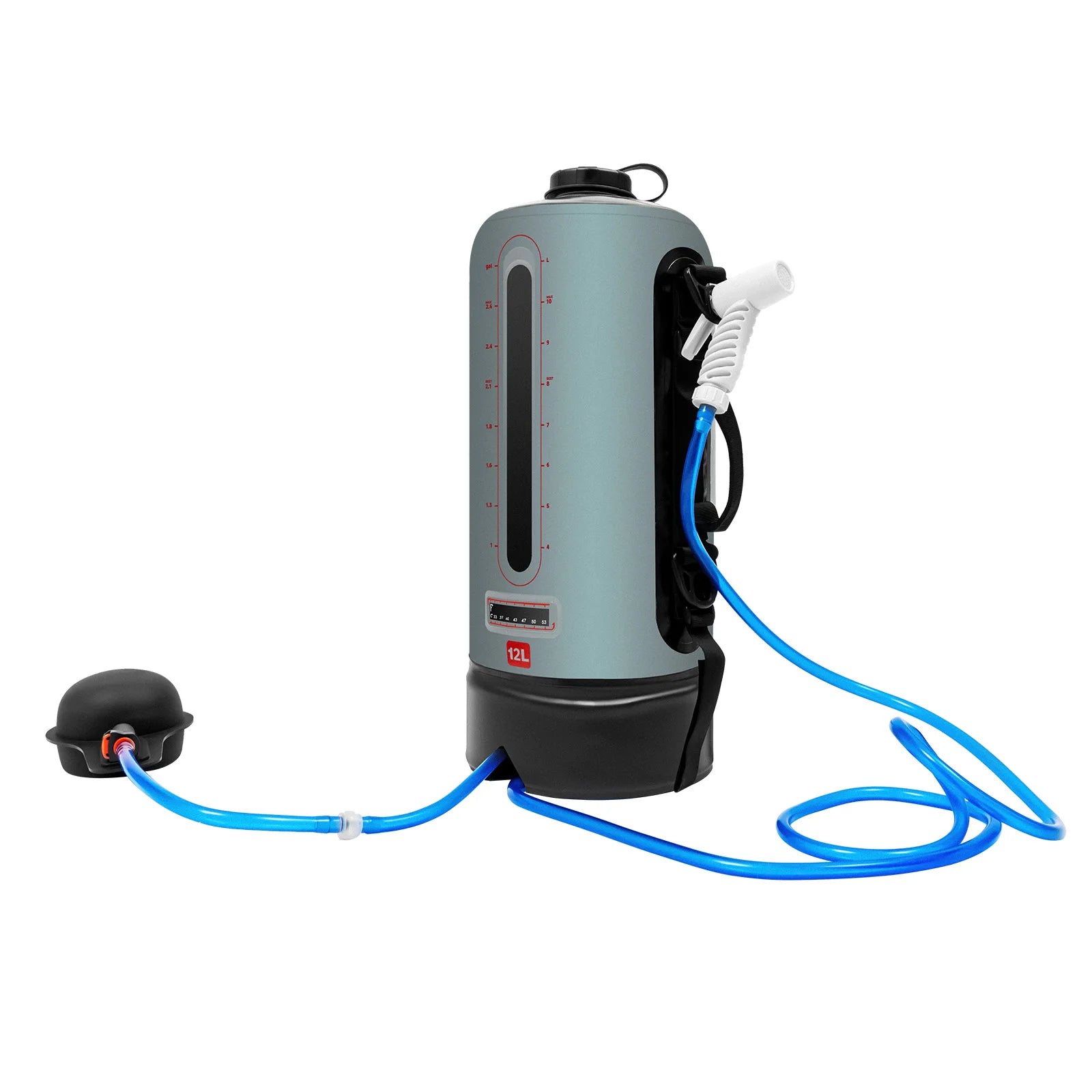 Camping  Solar with Pump 3 Gallons,, Shower Head & Hose