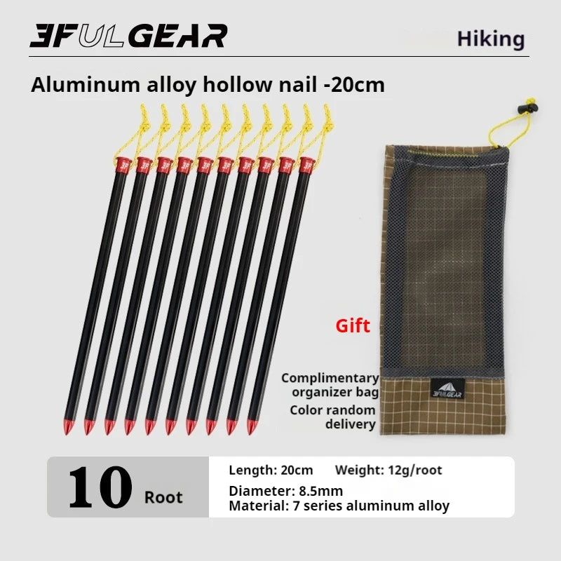 3F UL GEAR Tent Nail 15/20cm 6/10 Pcs Aluminum Alloy Pegs Outdoor Camping