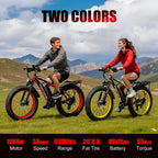 1500W Fat Tire EBike for Adults 26"x4.0 All Terrain 34MPH  48V