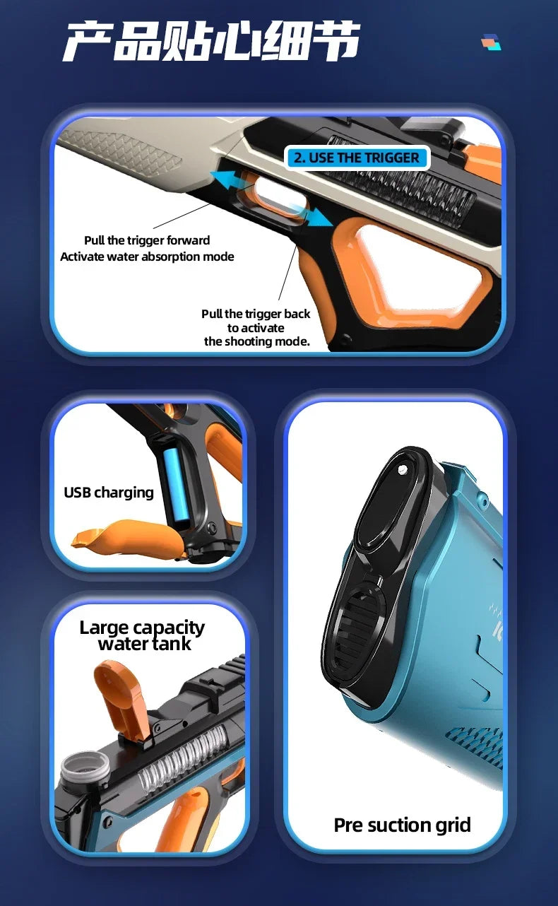 Full Electric Automatic Water Storage Gun  Children