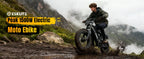 1500W Peak 28MPH 48V13Ah Motorcycle, 16"x4" Fat Tire Dual Suspension