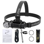Headlamp 4000lm 21700 USB C Rechargeable, LED