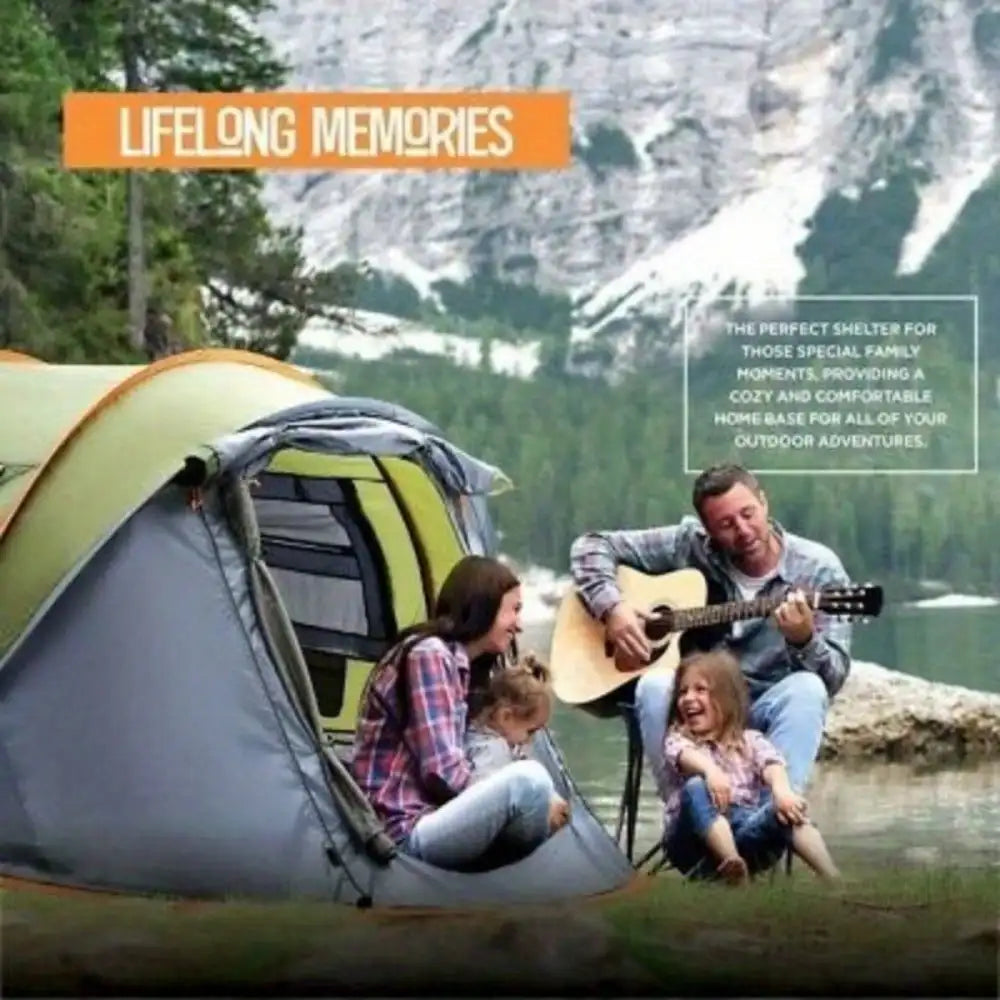 Camping Tent - 4-Person Easy Pop Up Tent  - UPF50+