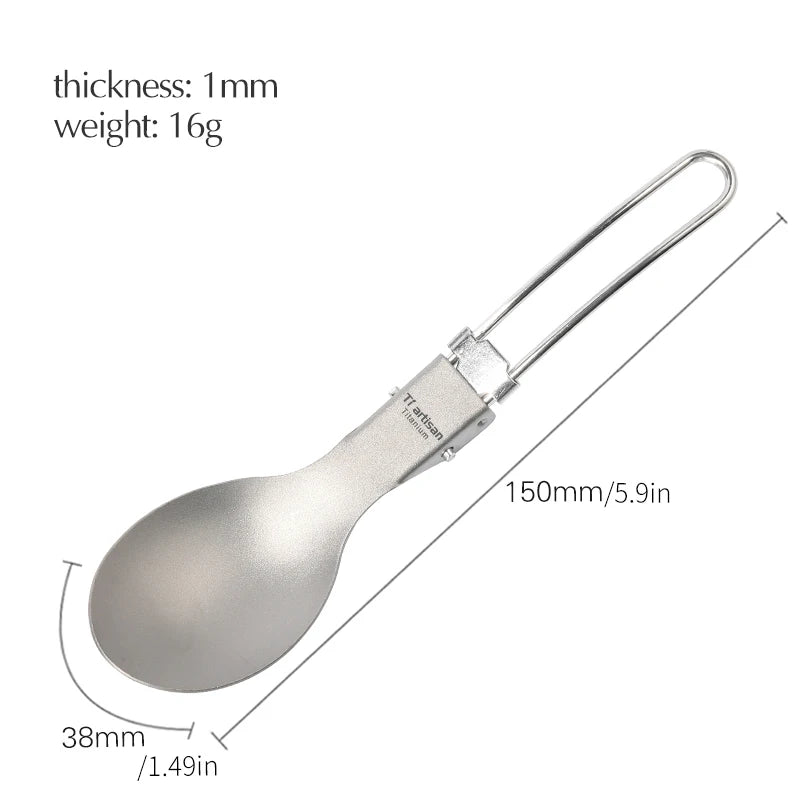 Titanium Foldable Cutlery Set - Fork Spoon Knife