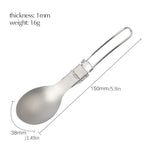 Titanium Foldable Cutlery Set - Fork Spoon Knife
