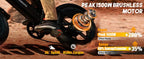 1500W Peak 28MPH 48V13Ah Motorcycle, 16"x4" Fat Tire Dual Suspension