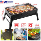 Portable Charcoal BBQ Grill Folding Stainless Steel BBQ