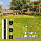 1.25-1.75inch Outdoor Volleyball Net System  Aluminum Poles