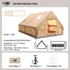 Inflatable Camping Tent, Waterproof  for 4-8 Persons,