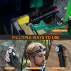 Headlamp 4000lm 21700 USB C Rechargeable, LED