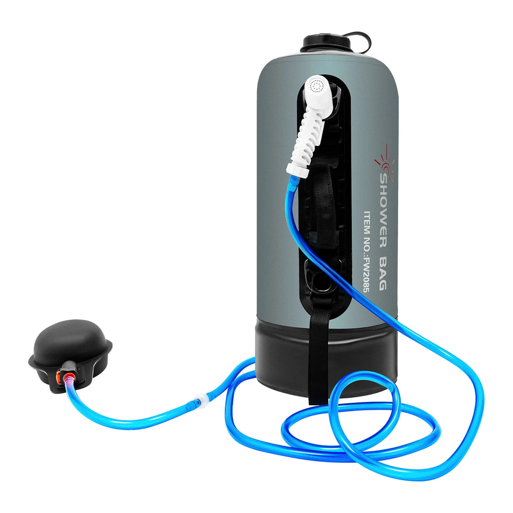 Camping  Solar with Pump 3 Gallons,, Shower Head & Hose