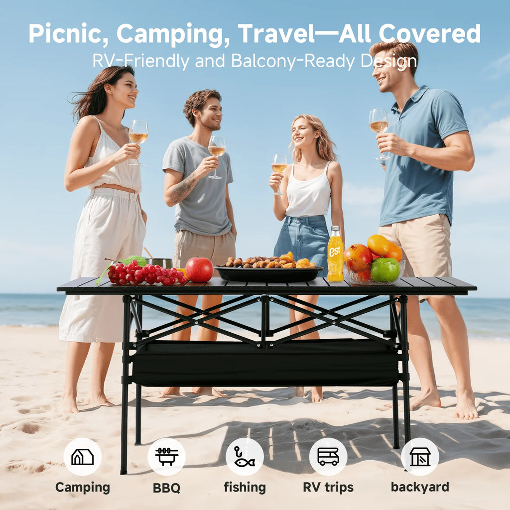 Camping Table, Fold Up Lightweight,  Portable Roll Up