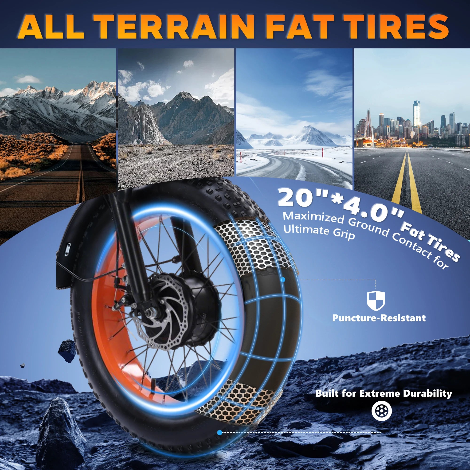 1000W Peak Adult Electric Trike | "Fat Tire, 48V 15AH  , 50-Mile