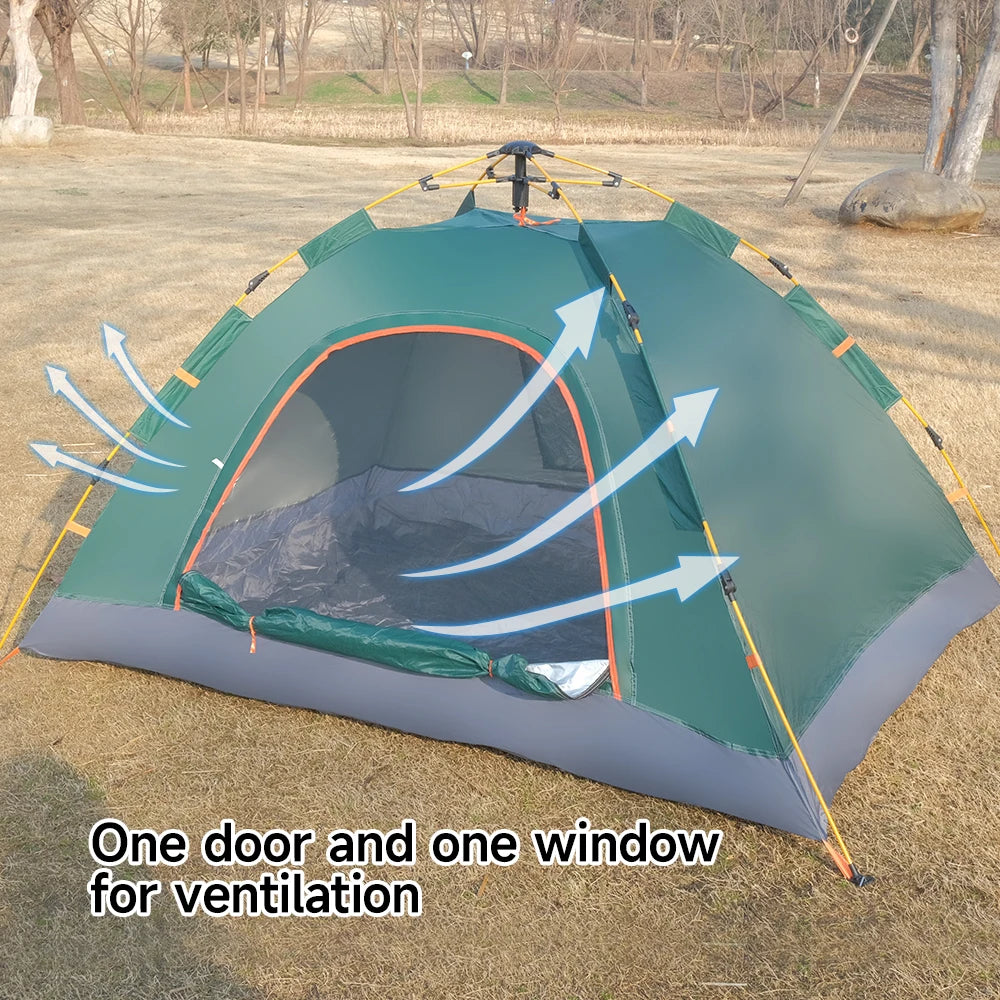 2-3 Person Pop Up Camping Tent | Windproof  Rain Fly