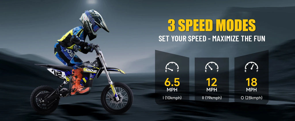 36V 1000W Electric Dirt Bike for Kids, , Up to 18 MPH & 15 Miles