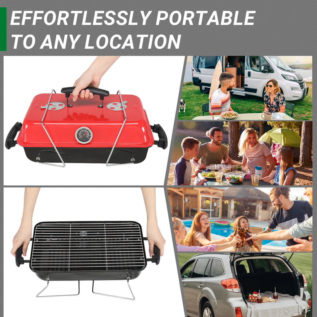 Charcoal Grill,  Outdoor Smoker, Small BBQ Grill