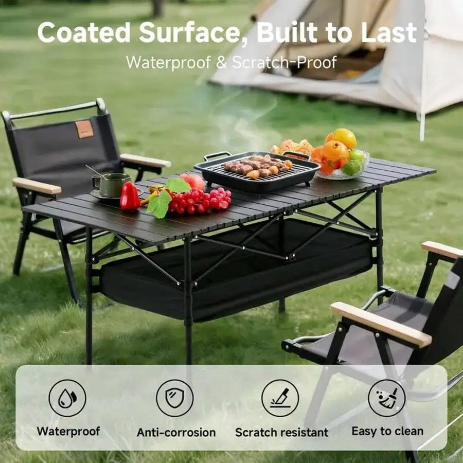 Camping Table, Fold Up Lightweight,  Portable Roll Up