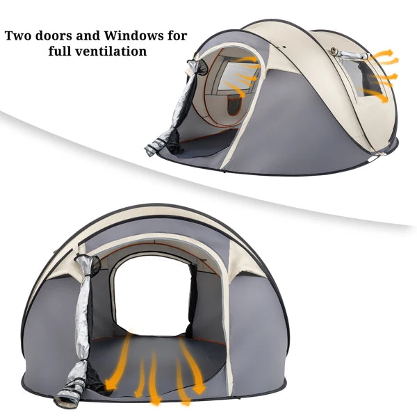 4-Person No-Install Pop Up Tent, Universal