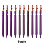 10Pcs/lot 18cm Aluminum Alloy Yard Canopy Tent Pegs Garden Stakes Ground Nail Heavy Duty