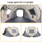 4-Person No-Install Pop Up Tent, Universal