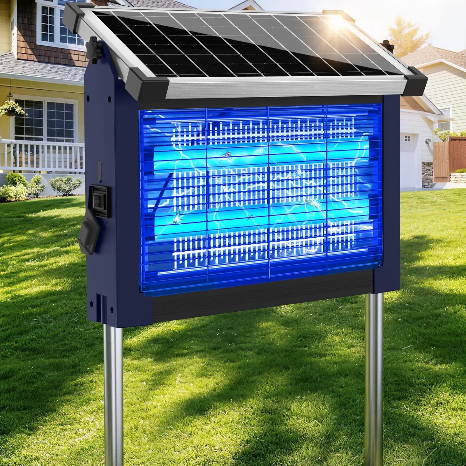 Solar Bug Zapper Outdoor Waterproof, 4500V  & USB Rechargeable