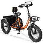 Electric Trike for Adults, 998.4Wh , 1200W Peak  20"x4.0" Fat Tires,