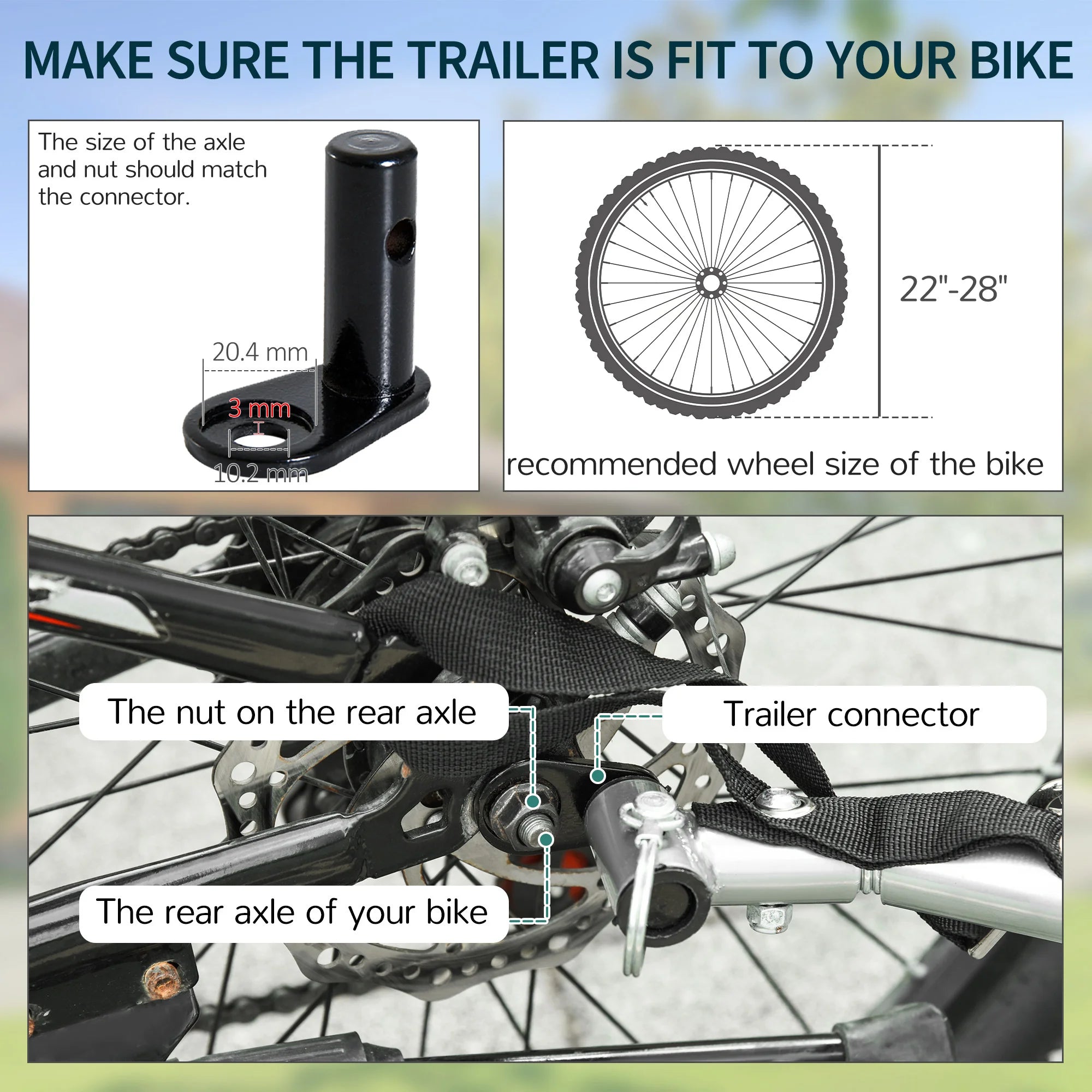 Elite Two-Wheel Bicycle Large Cargo Trailer , Folding