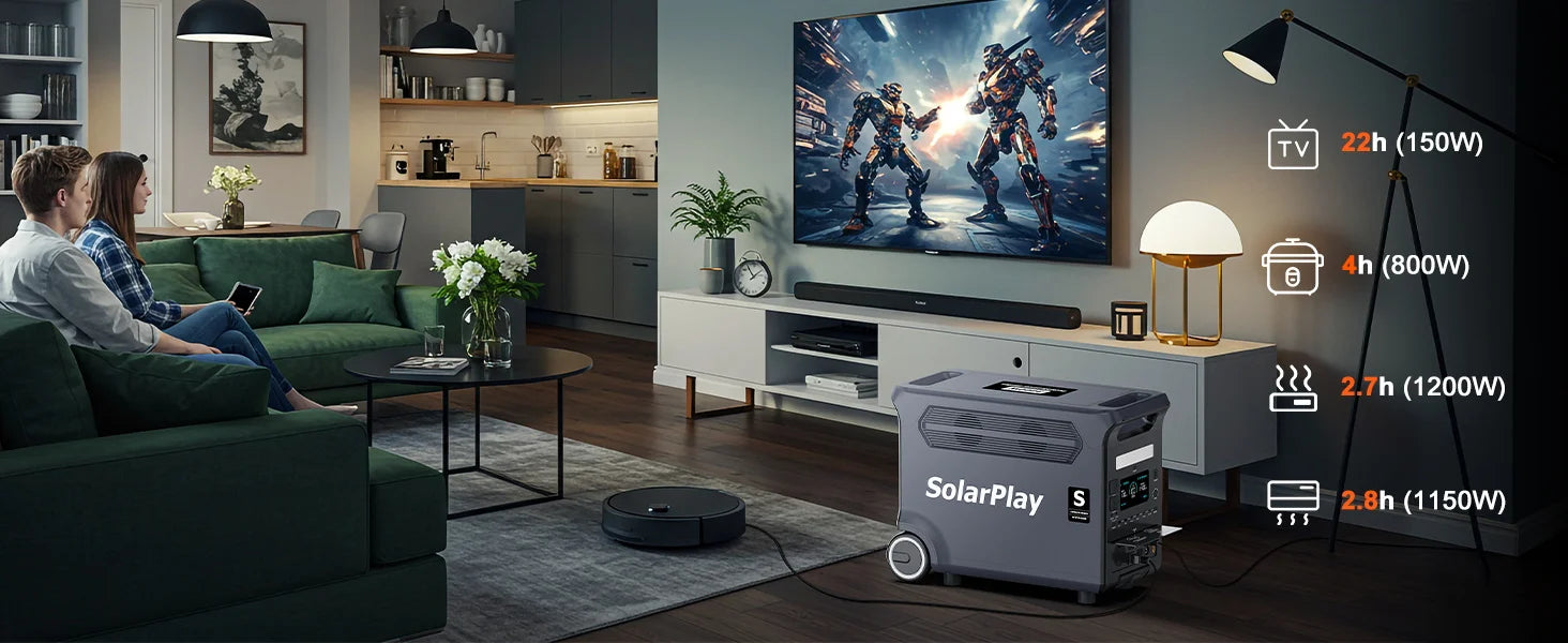 3600W Power Station 3840WH Generator With Foldable  Panels