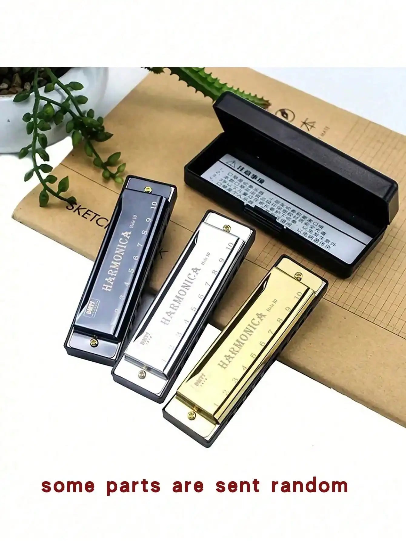 1pc Metal Diatonic 10-Hole Professional Blues Harmonica,
