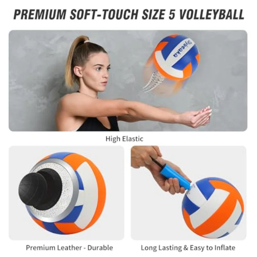 Outdoor Volleyball Net Set   with  Anti-Sagging 28-ply PE Net