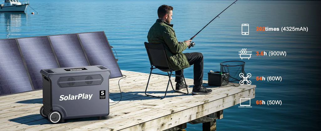3600W Power Station 3840WH Generator With Foldable  Panels
