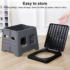Portable Folding Toilet with Lid Foldable Outdoor
