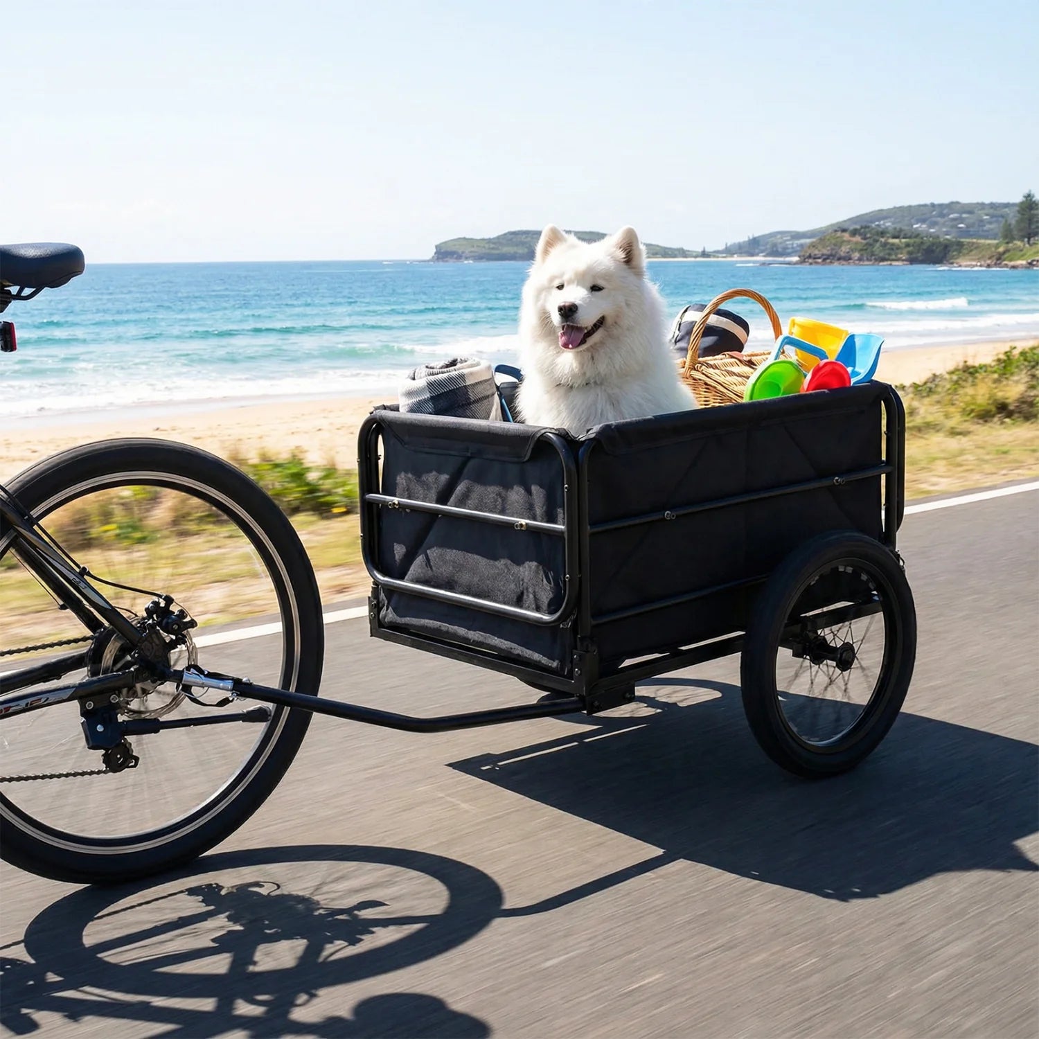 Bike Cargo Trailer with Bag and Cover Heavy-Duty