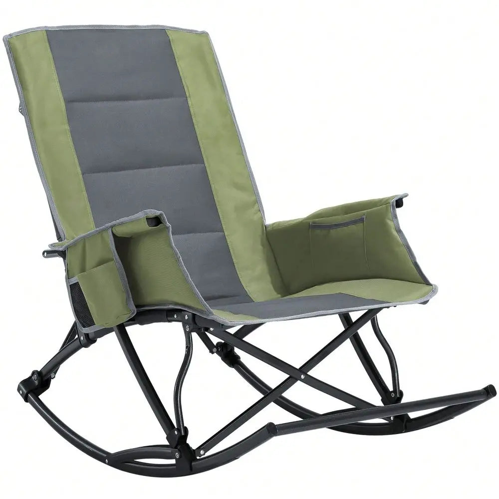 Adults, Folding Outdoor Rocking Chair With  330 Lbs Capacity,