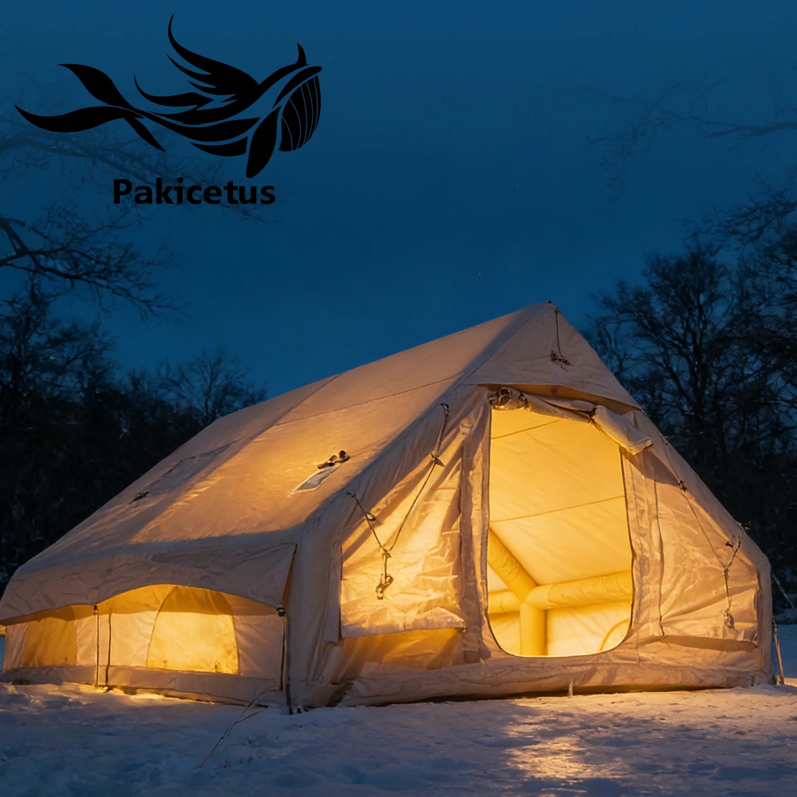 Inflatable Camping Tent, Waterproof  for 4-8 Persons,