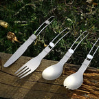 Titanium Foldable Cutlery Set - Fork Spoon Knife