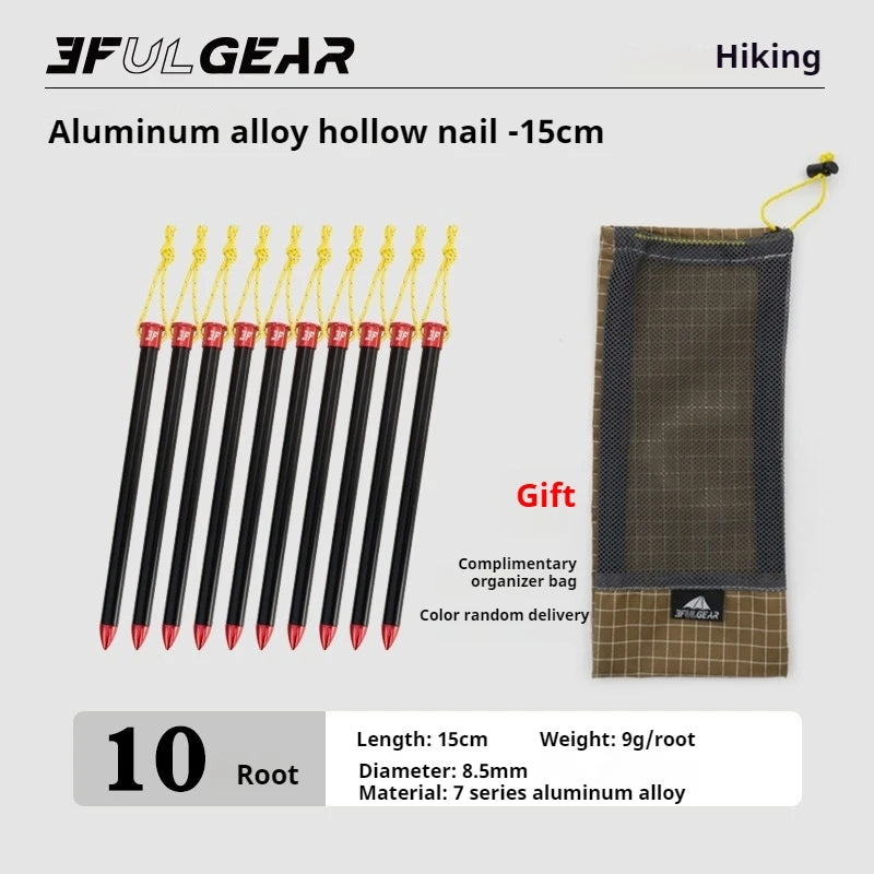 3F UL GEAR Tent Nail 15/20cm 6/10 Pcs Aluminum Alloy Pegs Outdoor Camping