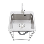 Freestanding Kitchen Sink with 360° Faucet, Sink, 45*41*75cm