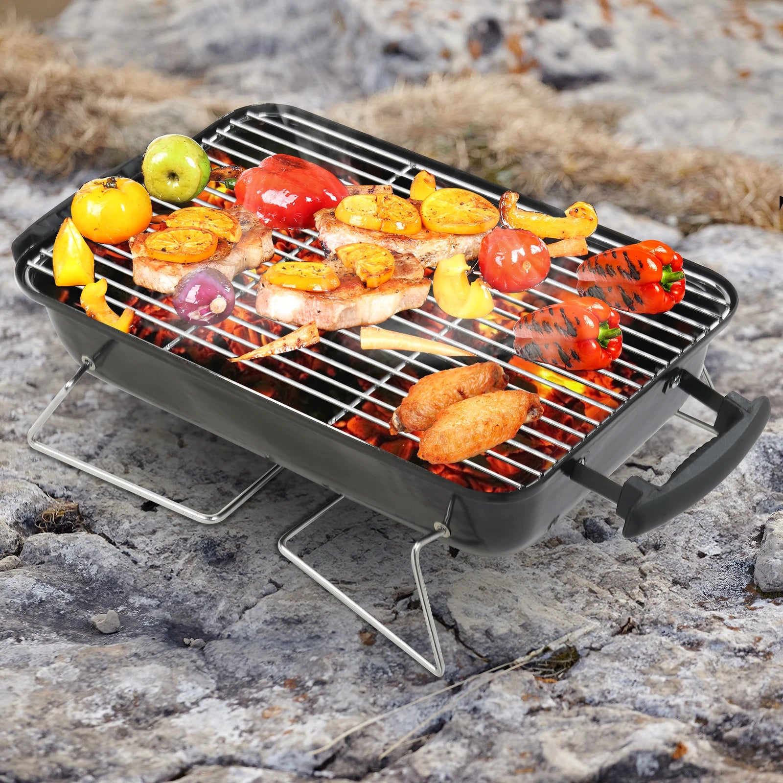 Charcoal Grill,  Outdoor Smoker, Small BBQ Grill