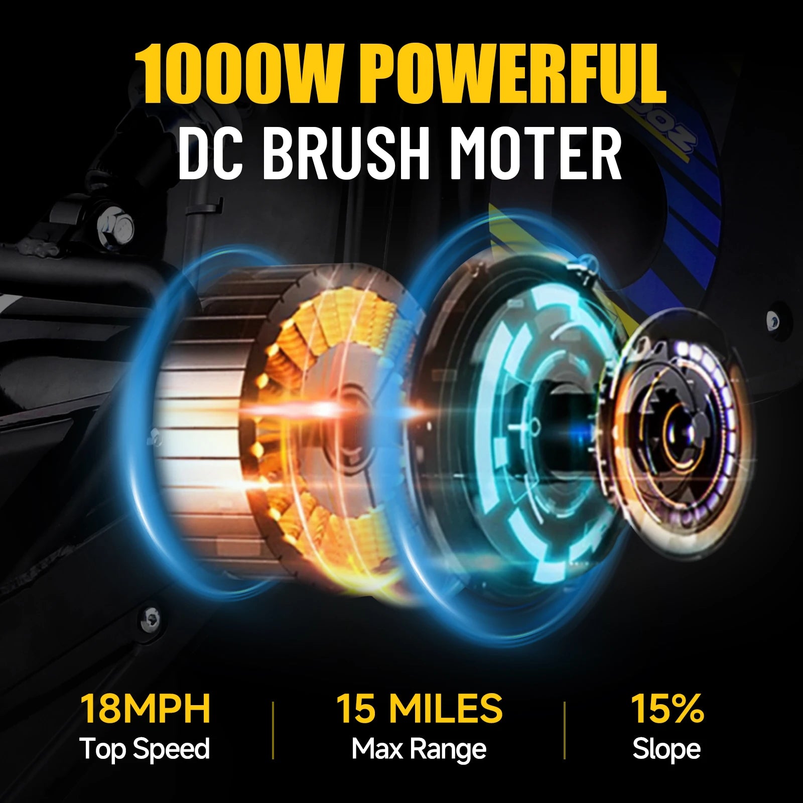 36V 1000W Electric Dirt Bike for Kids, , Up to 18 MPH & 15 Miles